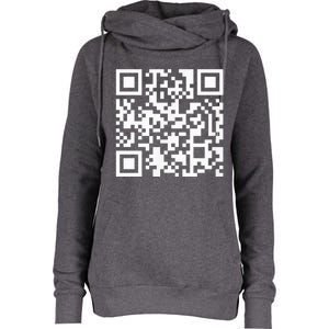 Funny Qr President Trump Dance Code Womens Funnel Neck Pullover Hood