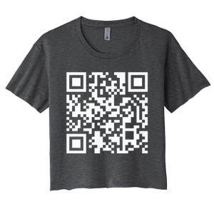 Funny Qr President Trump Dance Code Women's Crop Top Tee