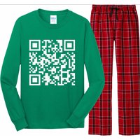 Funny Qr President Trump Dance Code Long Sleeve Pajama Set