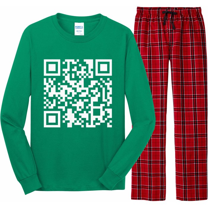 Funny Qr President Trump Dance Code Long Sleeve Pajama Set