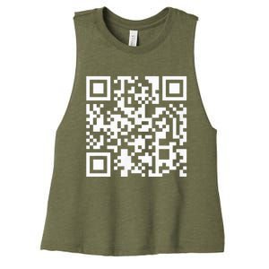 Funny Qr President Trump Dance Code Women's Racerback Cropped Tank