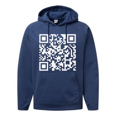 Funny Qr President Trump Dance Code Performance Fleece Hoodie