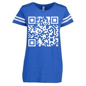 Funny Qr President Trump Dance Code Enza Ladies Jersey Football T-Shirt