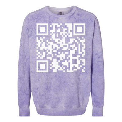 Funny Qr President Trump Dance Code Colorblast Crewneck Sweatshirt