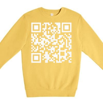 Funny Qr President Trump Dance Code Premium Crewneck Sweatshirt