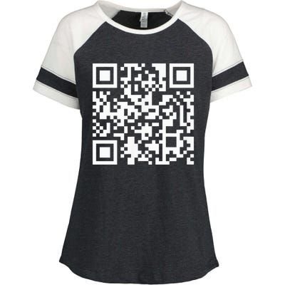 Funny Qr President Trump Dance Code Enza Ladies Jersey Colorblock Tee