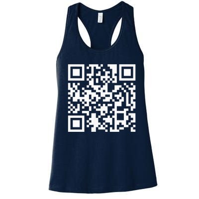 Funny Qr President Trump Dance Code Women's Racerback Tank