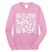 Funny Qr President Trump Dance Code Long Sleeve Shirt