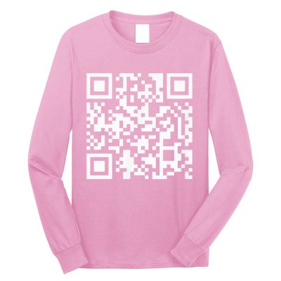 Funny Qr President Trump Dance Code Long Sleeve Shirt