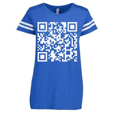 Funny Qr President Trump Dance Code Enza Ladies Jersey Football T-Shirt