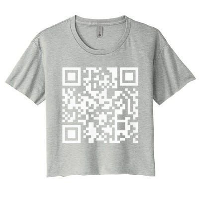 Funny Qr President Trump Dance Code Women's Crop Top Tee