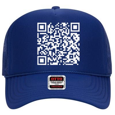 Funny Qr President Trump Dance Code High Crown Mesh Back Trucker Hat