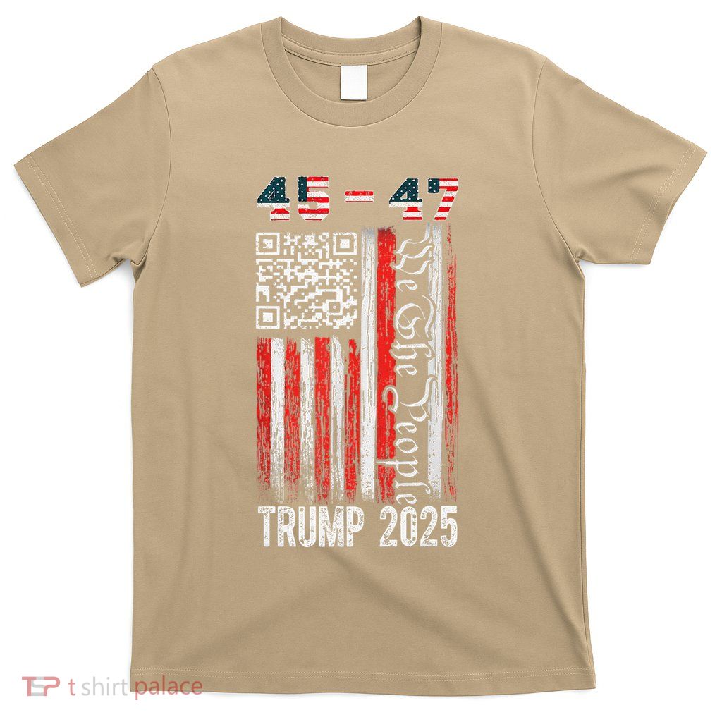 Funny Qr President Trump 45 47 Trump Dancing Code T-Shirt