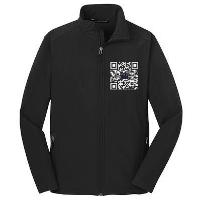 Funny Qr President Trump Dancing Scan And Dance Core Soft Shell Jacket