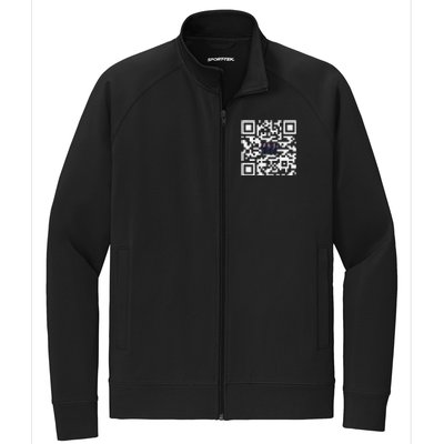 Funny Qr President Trump Dancing Scan And Dance Stretch Full-Zip Cadet Jacket