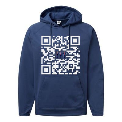 Funny Qr President Trump Dancing Scan And Dance Performance Fleece Hoodie