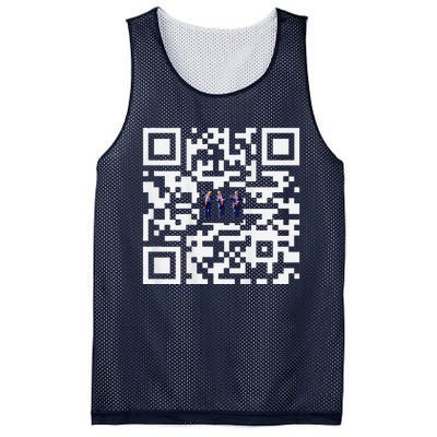 Funny Qr President Trump Dancing Scan And Dance Mesh Reversible Basketball Jersey Tank