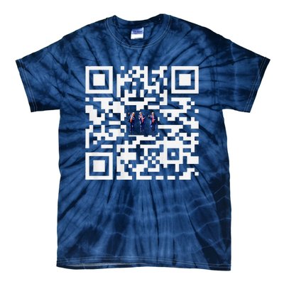 Funny Qr President Trump Dancing Scan And Dance Tie-Dye T-Shirt