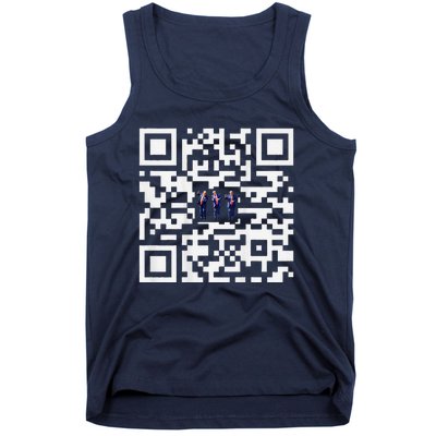 Funny Qr President Trump Dancing Scan And Dance Tank Top