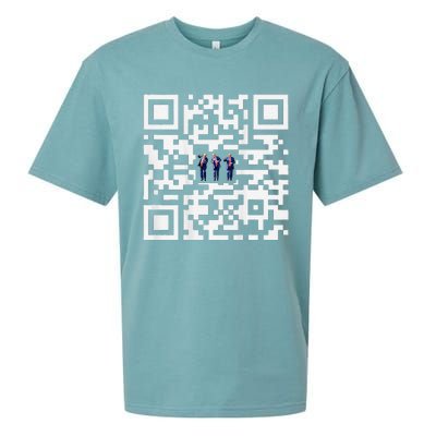 Funny Qr President Trump Dancing Scan And Dance Sueded Cloud Jersey T-Shirt