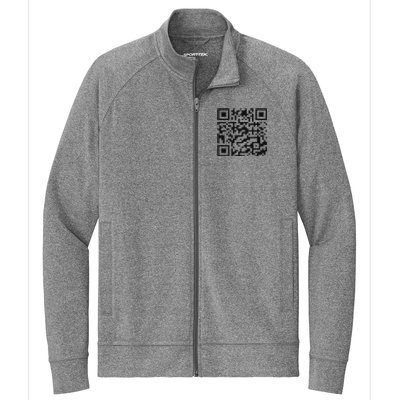 Funny Qr President Trump 4547 Trump Dancing Code Stretch Full-Zip Cadet Jacket