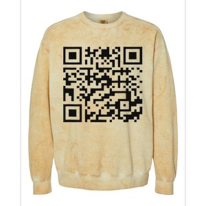 Funny Qr President Trump 4547 Trump Dancing Code Colorblast Crewneck Sweatshirt