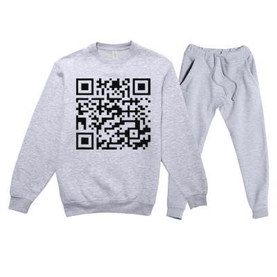 Funny Qr President Trump 4547 Trump Dancing Code Premium Crewneck Sweatsuit Set