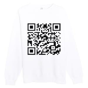 Funny Qr President Trump 4547 Trump Dancing Code Premium Crewneck Sweatshirt