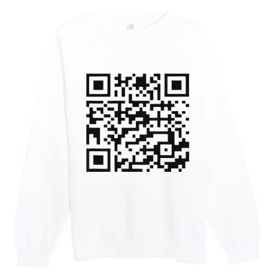 Funny Qr President Trump 4547 Trump Dancing Code Premium Crewneck Sweatshirt