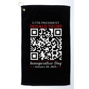 Funny Qr President Trump Dance Code Inauguration Day 2025 Platinum Collection Golf Towel