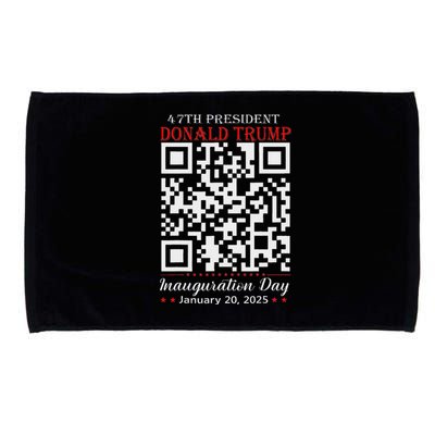 Funny Qr President Trump Dance Code Inauguration Day 2025 Microfiber Hand Towel