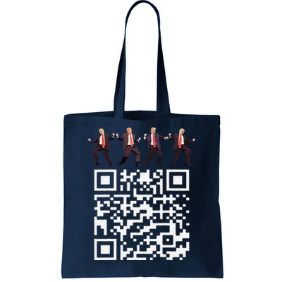 Funny Qr President Trump Dance Code 4547 2024 Back Print Tote Bag