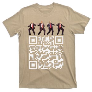 Funny Qr President Trump Dance Code 4547 2024 Back Print T-Shirt