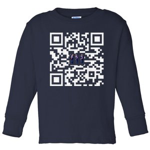 Funny Qr President Trump Dance Code Toddler Long Sleeve Shirt