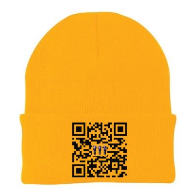 Funny Qr President Trump Dancing Scan And Dance Knit Cap Winter Beanie