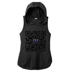 Funny Qr President Trump Dancing Scan And Dance Ladies PosiCharge Tri-Blend Wicking Draft Hoodie Tank