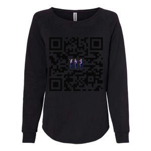 Funny Qr President Trump Dancing Scan And Dance Womens California Wash Sweatshirt