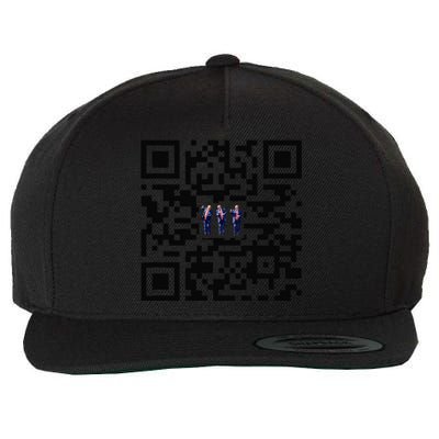 Funny Qr President Trump Dancing Scan And Dance Wool Snapback Cap