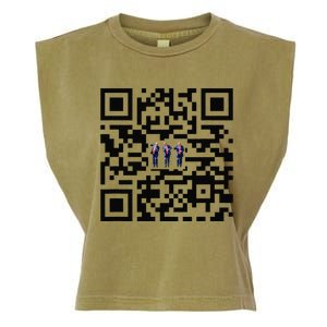 Funny Qr President Trump Dancing Scan And Dance Garment-Dyed Women's Muscle Tee