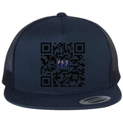 Funny Qr President Trump Dancing Scan And Dance Flat Bill Trucker Hat