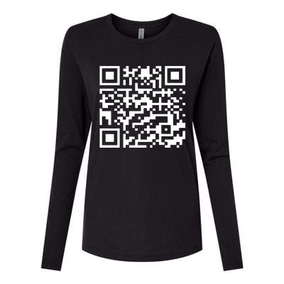 Funny Qr President Trump 45/47 Trump Dancing Code Womens Cotton Relaxed Long Sleeve T-Shirt