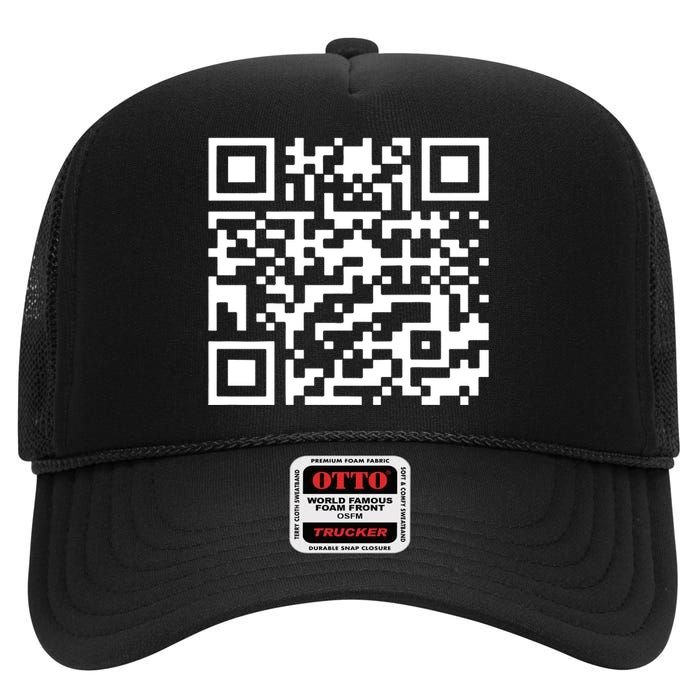 Funny Qr President Trump 45/47 Trump Dancing Code High Crown Mesh Back Trucker Hat