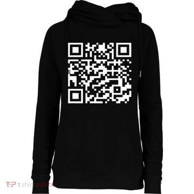 Funny Qr President Trump 45/47 Trump Dancing Code Womens Funnel Neck Pullover Hood