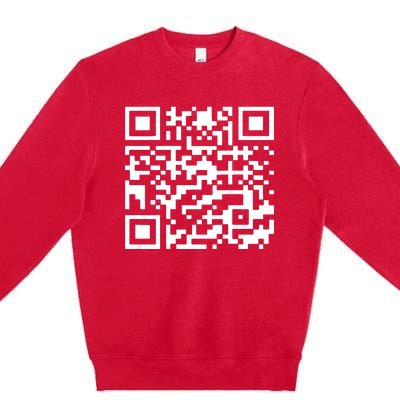 Funny Qr President Trump 45/47 Trump Dancing Code Premium Crewneck Sweatshirt