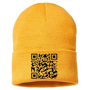 Funny Qr President Trump 45/47 Trump Dancing Code Sustainable Knit Beanie