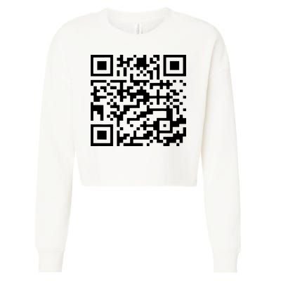 Funny Qr President Trump 45/47 Trump Dancing Code Cropped Pullover Crew