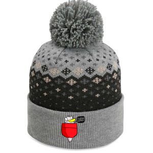 Funny Quack Pocket Duck Duckling Pocket Print The Baniff Cuffed Pom Beanie