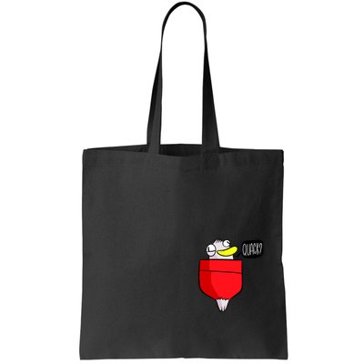 Funny Quack Pocket Duck Duckling Pocket Print Bag