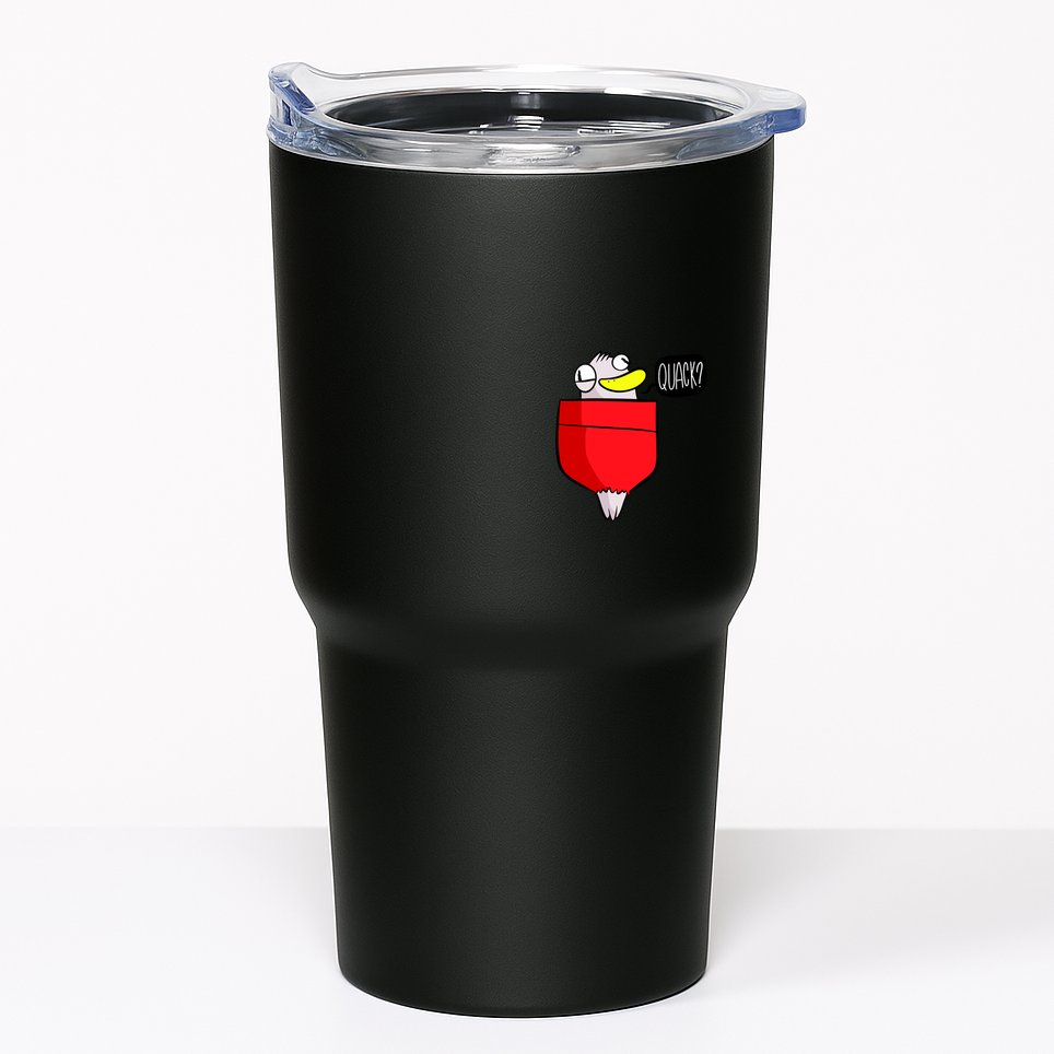 Funny Quack Pocket Duck Duckling Pocket Print Tumbler