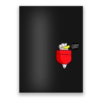 Funny Quack Pocket Duck Duckling Pocket Print Poster